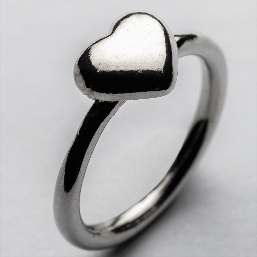JRSW 12 Classic Small Cartoon Heart Stacking Ring